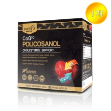 [유비바이오] COQ10 코큐텐 폴리코사놀 & 오메가3 90캡슐 1개