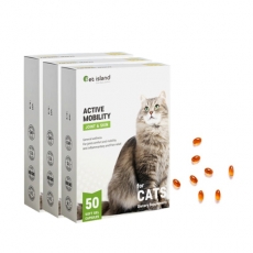 [펫아일랜드] ACTIVE MOBILITY 고양이 면역&관절영양제 50정 3개