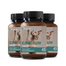 [펫 아일랜드] 독 칼슘 (휴먼 그레이드/강아지 영양제) DEER BONE 45캡슐 3개